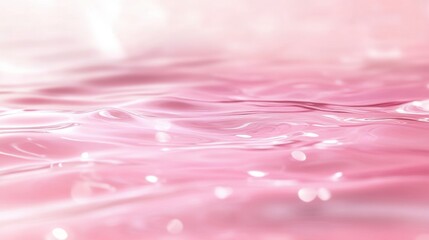 Poster - A soft pink hue reflecting across a rippling water surface, offering a calming and ethereal design with space for text