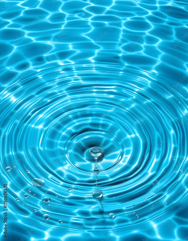 Ripples on sea texture pattern background. Round droplets of water over ...