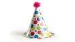 © 熙妍 杨 - Party Hat Isolated on White Background - A Festive and Colorful Decoration Element. The Bright and Cheerful Party Hat Standing Alone on the Pure White Background, with Its Fun Shape and Vibrant Colors
