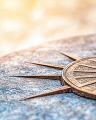 Aufkleber - Sundial Captures the Beauty of Equinox With Perfect Shadows Highlighting Engraved Details