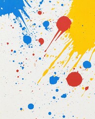 Poster - Exploring Vibrant Colors Through Energetic Splatters on Canvas