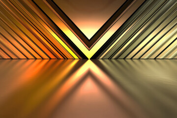 Poster - Abstract metallic background with vibrant diagonal lines