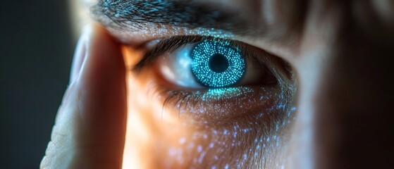 Poster - Biometric iris scanning technology integrated with one time password OTP authentication for a secure and efficient enrollment process