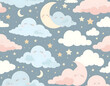 © esta - Sleepy clouds and crescent moons