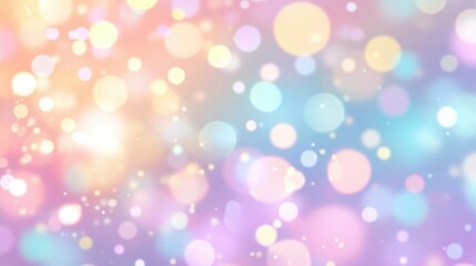 Canvas Print - A dreamy pastel bokeh background perfect for creative projects.