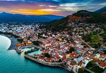 Wall Mural - City of Nafpaktos, near Gulf of Corinth, Greece