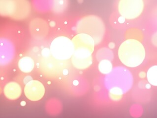 Poster - Soft pink bokeh background with blurred circles for romantic and dreamy visuals.