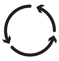 Poster - Refresh recycle icon, symbol. Reload, refuse, rotate black logo design. Vector