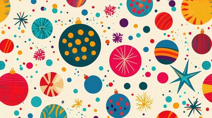 Poster - Clean vector design of Happy Holidays in festive colors 