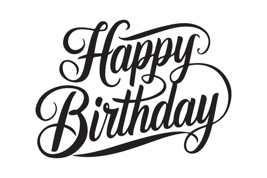 happy birthday typography design