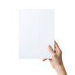 © KRvisualPRO - hand holding blank paper on a transparent background