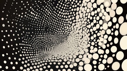 Poster - Abstract dot pattern with varying sizes creating a gradient effect