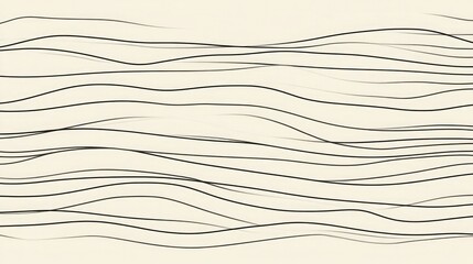 Poster - Minimalist linear pattern with evenly spaced horizontal lines in neutral tones