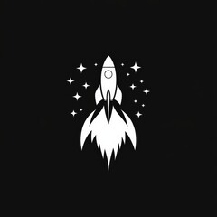 Aufkleber - The Flying Rocket Space Logo