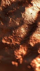 Poster - Shimmering copper textures abstract art modern design studio setting close-up visual aesthetics