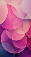Poster - Abstract design soft overlapping pink and purple circles for a calm environment