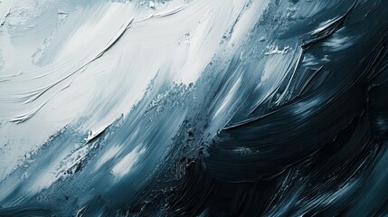 Poster - Close-up on artistic brush strokes faded paint texture in a creative studio space