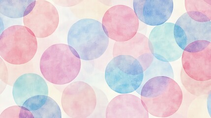 Poster - Geometric patterns with overlapping circles pastel beige in home decor and lifestyle