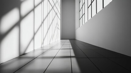 Poster - Creating minimalist black and white grids with subtle shadows for design inspiration