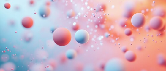 Poster - Scattering pastel dots artistic display digital art light background abstract view colorful concept