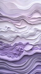 Poster - Pastel lavender waves a serene digital space in soft monochrome aesthetics