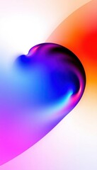 Poster - a close up of a shaped object on a colorful background