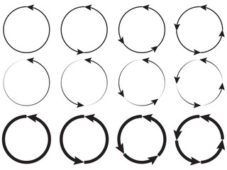 Fototapete - Refresh icon set. Reload icon, Update icon, convert icon set. White background. Vector illustration.