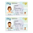 © juliamusdotter - Template of skit driver license plastic card for USA Ohio