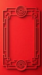 Poster - red rose frame