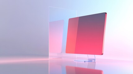 Poster - A sleek, modern monitor with a gradient design, set against a minimalist background.