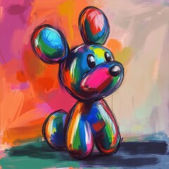 Poster - Balloon dog icon vector on trendy design