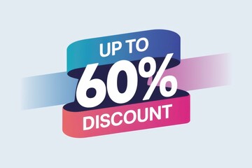 Leinwandbilder - Up to 60% discount offer banner design