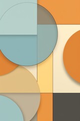 Poster - Abstract background design featuring large geometric shapes in contrasting colors with text space
