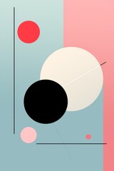 Poster - Striking abstract background with large geometric shapes in contrasting colors for text space