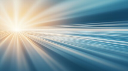 Poster - A stunning visual representation of light rays extending into space, creating a sense of speed and motion