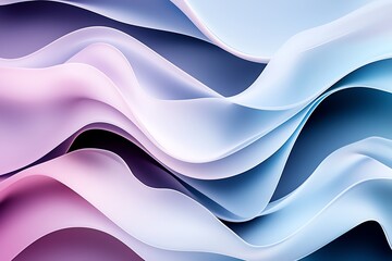 Poster - Abstract waves of soft colors create a serene atmosphere, showcasing fluid motion and artistic design elements. Ideal for backgrounds, digital art, and creative projects.