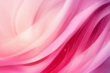 Poster - Abstract illustration featuring flowing pink and red waves. The gradients create a soft, tranquil atmosphere, perfect for backgrounds in creative digital projects.