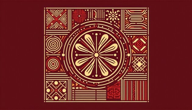 Traditional African Patterns in a Contemporary Kwanzaa Design