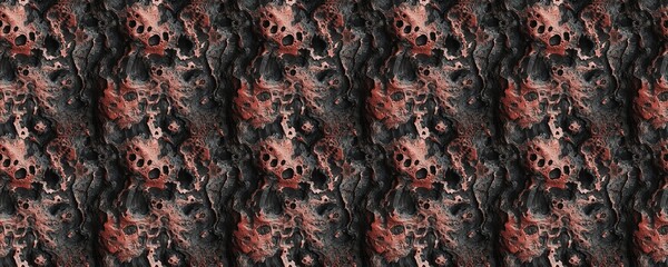 Wall Mural - seamless pattern of abstract dark grey red rock texture background design