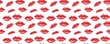 © AaliyahAmina - seamless pattern of Red lips pattern white background romantic love Valentines Day graphic design
