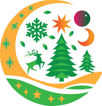 christmas logo white background
