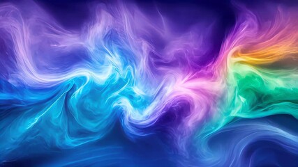 Poster - Vibrant Colors of Smoke and Fog Dance in a Mystical Twilight Landscape