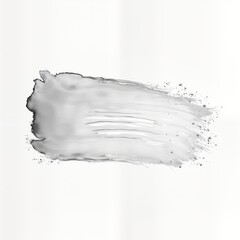Poster - Abstract ink brush strokes, splashes create unique artistic design. Grayish monochrome ink splatters, streaks. Isolated on white background. Suitable for art design projects, creative backgrounds.