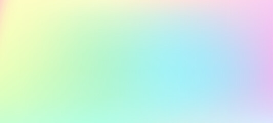Poster - Vibrant ombre rainbow background with blurry Y2K gradient and soft holograph effect. Iridescent and chrome textures in neon colors.