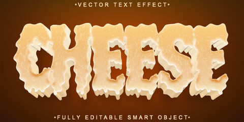 Poster - Organic Farm Cheese Vector Fully Editable Smart Object Text Effect