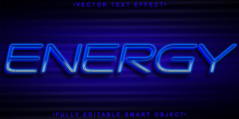 Poster - Blue Darken Energy Vector Fully Editable Smart Object Text Effect
