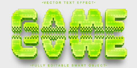 Aufkleber - Arcade Pixel Game Vector Fully Editable Smart Object Text Effect