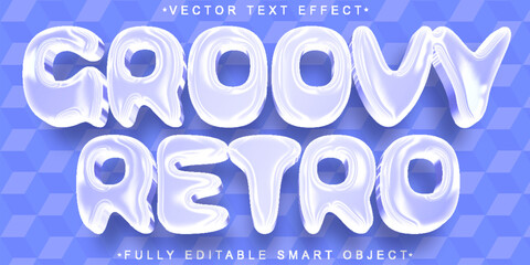 Aufkleber - Cartoon Retro Vector Fully Editable Smart Object Text Effect
