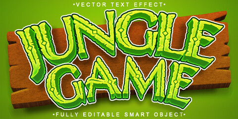 Poster - Jungle Game Vector Fully Editable Smart Object Text Effect