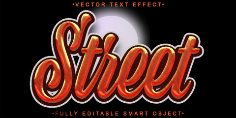 Poster - Street Vector Fully Editable Smart Object Text Effect
